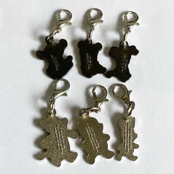 Vintage Disney Winnie The Pooh Tigger Piglet 6 Clip Charms Purse Zipper Pull - Picture 3 of 11